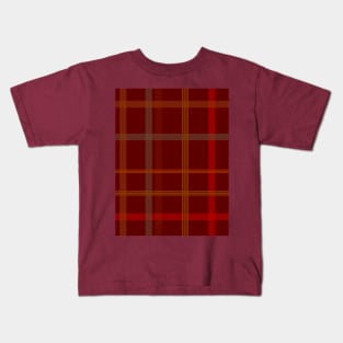 Fall Plaid Pattern Kids T-Shirt